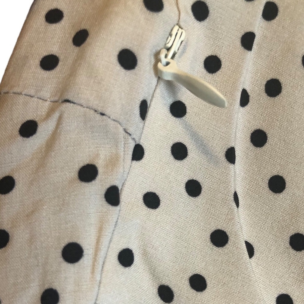 Polka Dot Print Ruffle MiniWrap Dress with Belt, Size XL - Picture 6 of 7